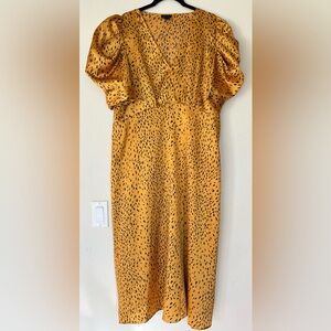 Who What Wear Golden Mustard and Black Dress